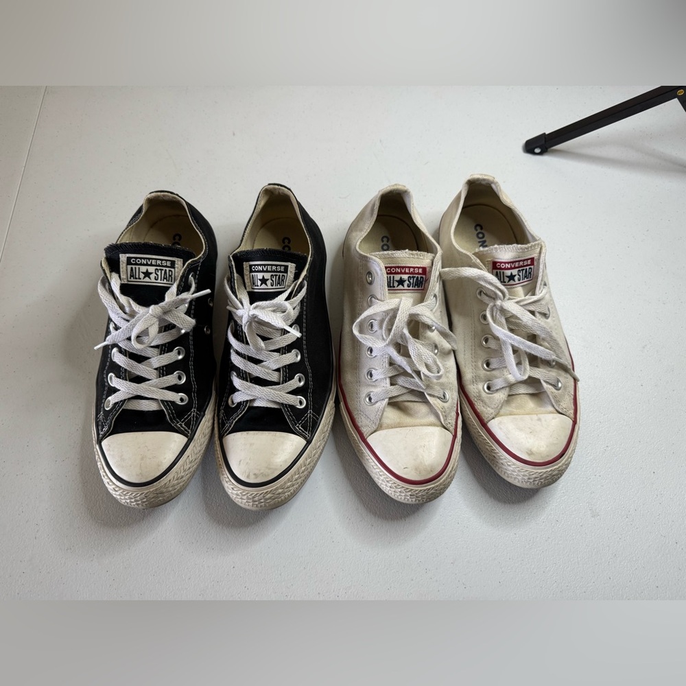 Two pairs of Converse All Star Low Top Sneakers